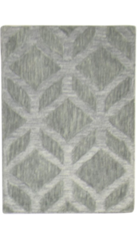 Modern Hand Tufted Wool Green 2' x 3' Rug
