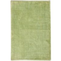 Modern Handloom Silk (Silkette) Green 2' x 3' Rug
